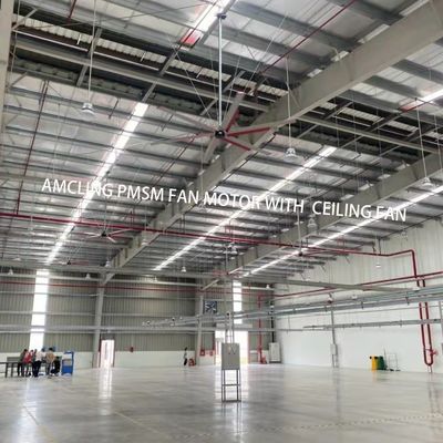 1500 Вт 220 Вт Промышленный потолочный вентилятор HVLS для больших помещений 6,1 м 7,3 м 12 футов 10 футов диаметр