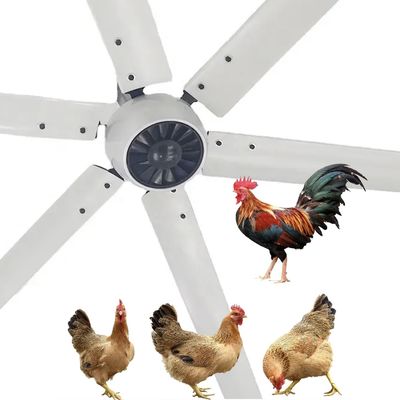Тихий 1,5 кВт 24 футовый высокоскоростной HVLS большой промышленный электрический потолочный вентилятор с мотором PMSM