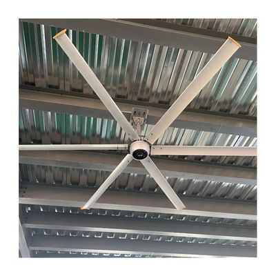 Электроснабжение 220V/380V 1500W PMSM Motor Большой промышленный потолочный вентилятор с вентиляторами осевого потока