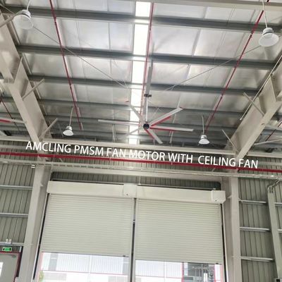 IE 1 Эффективность 1100w 3-фазный двигатель PMSM для промышленного большого BLDC HVLS потолочного вентилятора