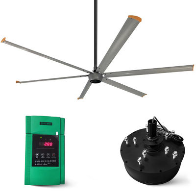 Напряжение переменного тока 220V 380V 1500W бесшовный постоянный ток 3-фазный двигатель немецкий HVLS вентилятор 12ft 20ft 24ft