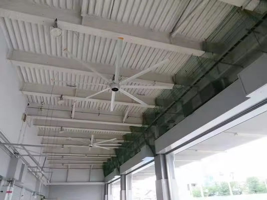 AMCLING 220V 380V Аксиальный вентилятор 1500W Постоянный магнит Синхронный HVLS потолочный вентилятор