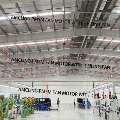 800 м3/ч объем воздуха PMSM Мотор Гигант HVLS вентилятор 8ft 10ft 16ft 20ft 24ft 1.5kw 220v 380v